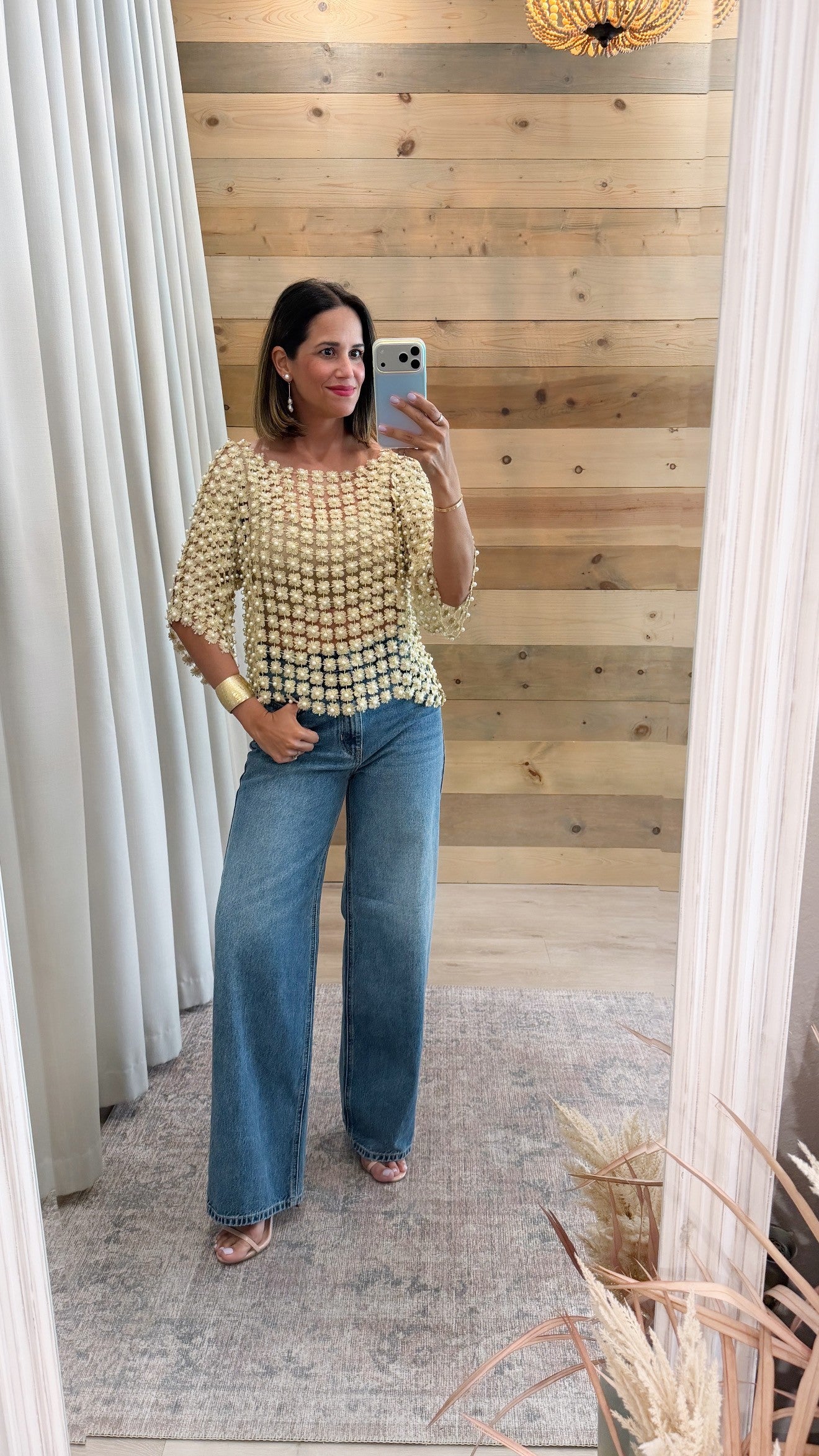Justine Pearled Poncho