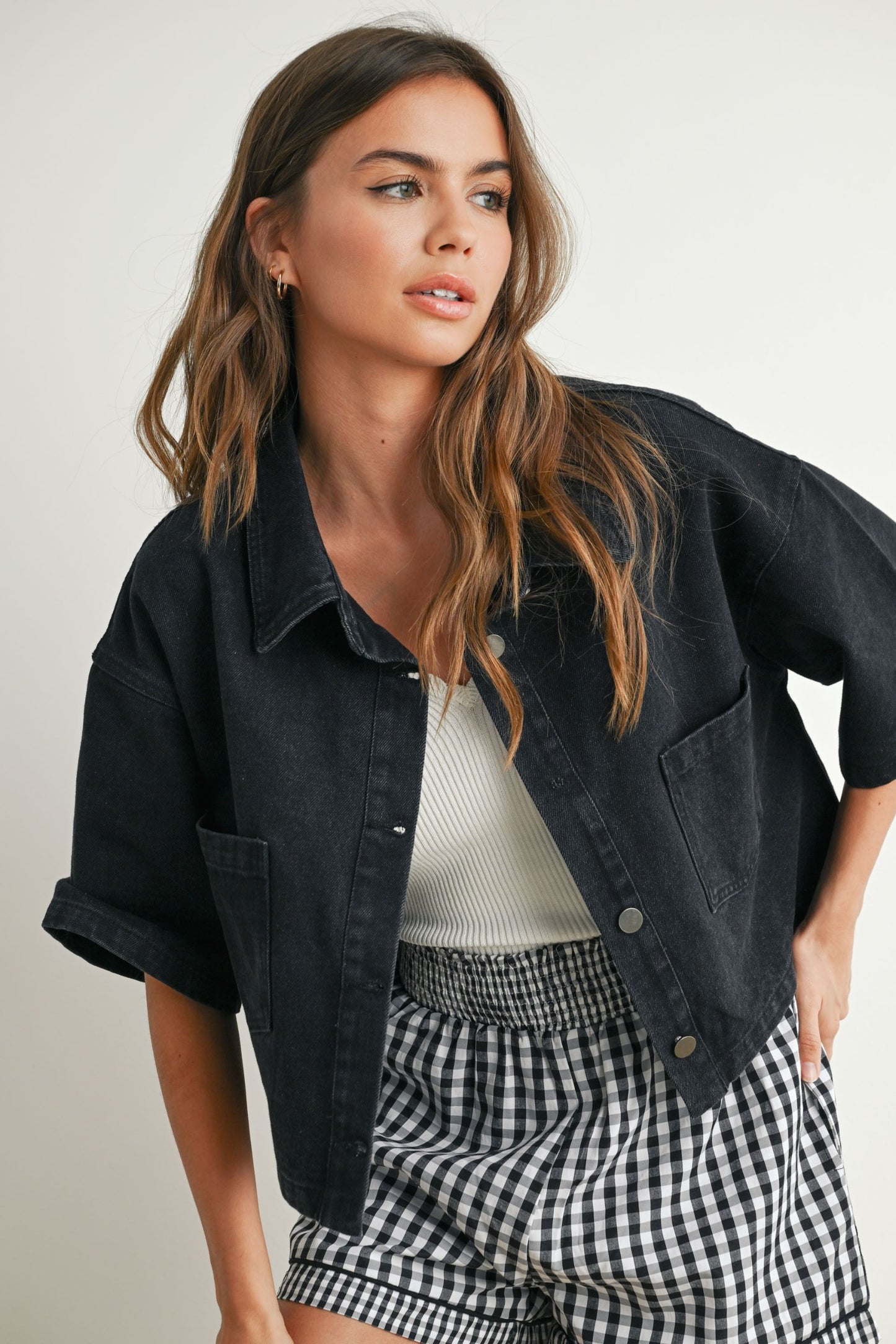 Hayden Cropped Denim Jacket