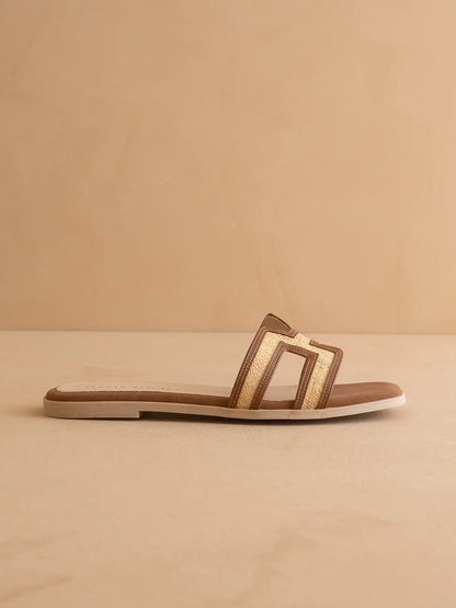 Ena Raffia Slides