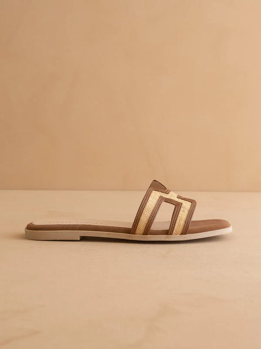 Ena Raffia Slides