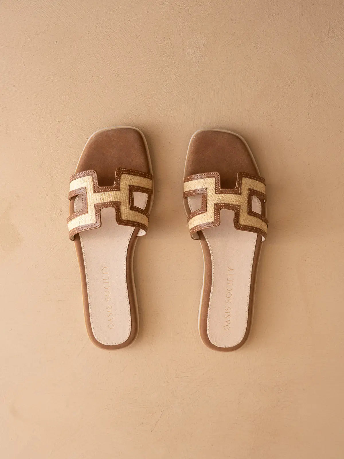 Ena Raffia Slides