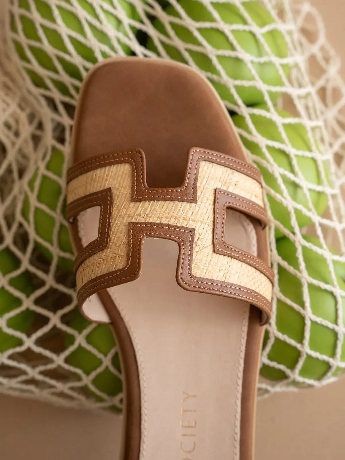 Ena Raffia Slides