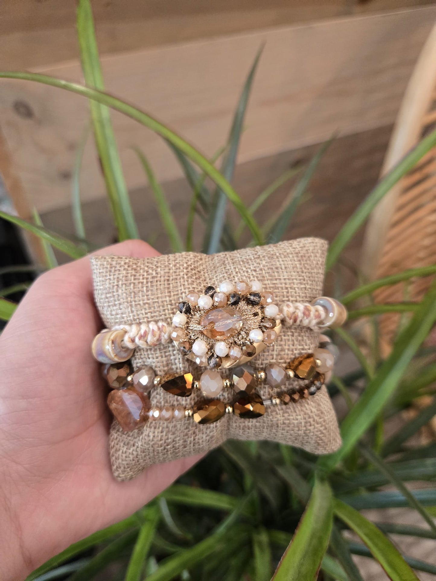 Brown/Gold Bracelet Set