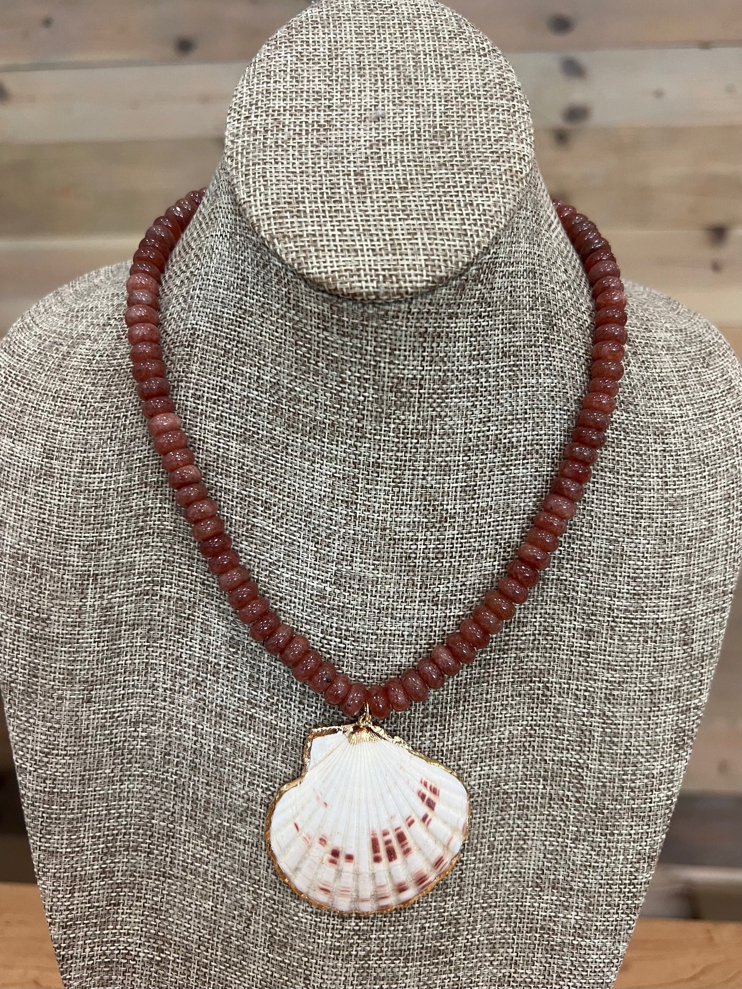 Cocoa Brown Seashell Necklace