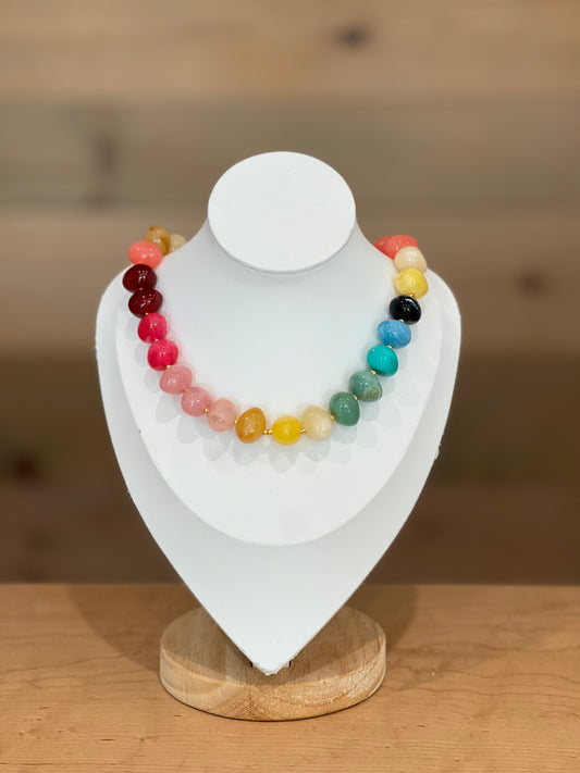 Colorful Beaded Bubble Necklace