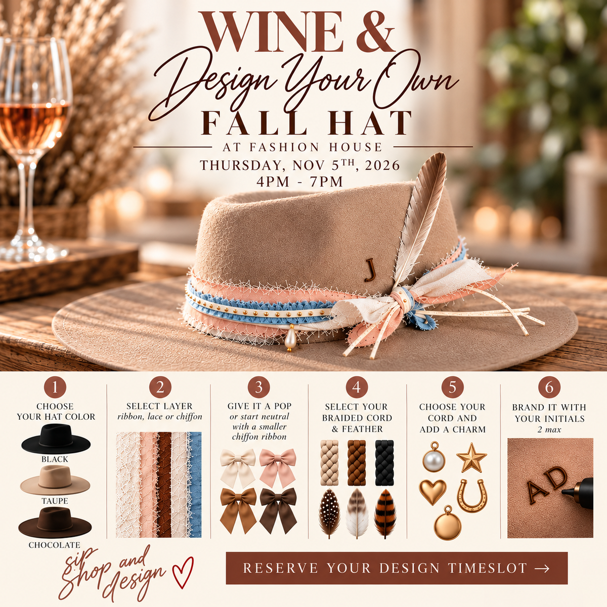 Wine & Design Event: 11/5/26