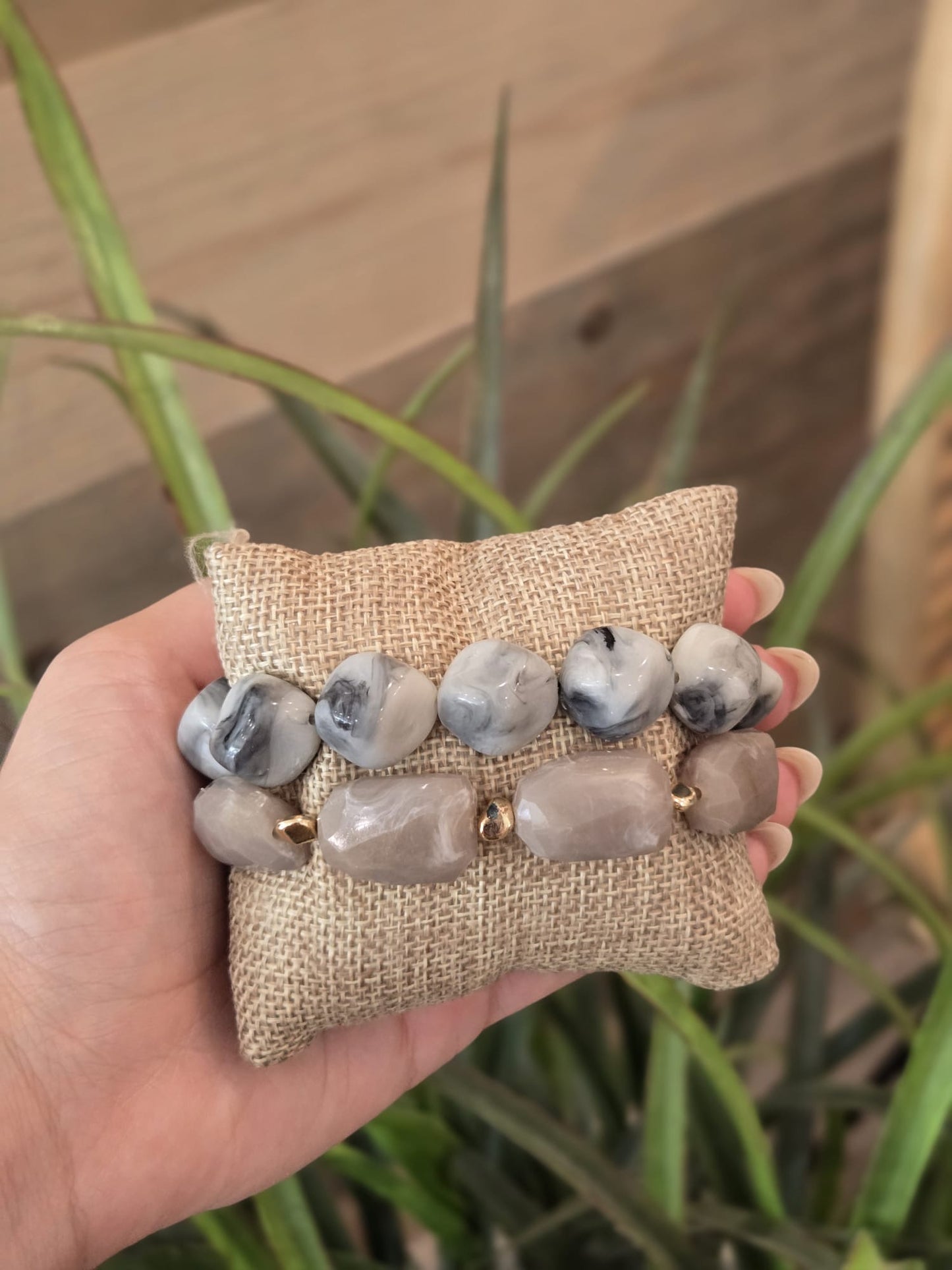 Marble Stone Bracelet Set