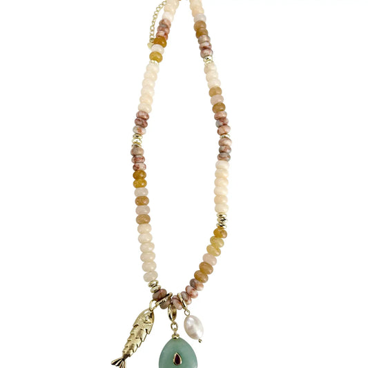 Elikai Fish Charmed Necklace