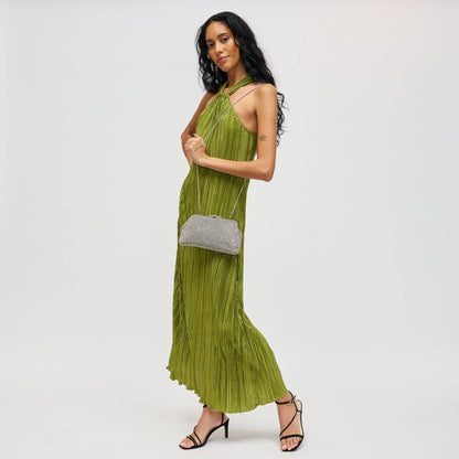 Delfina Evening Bag: Silver