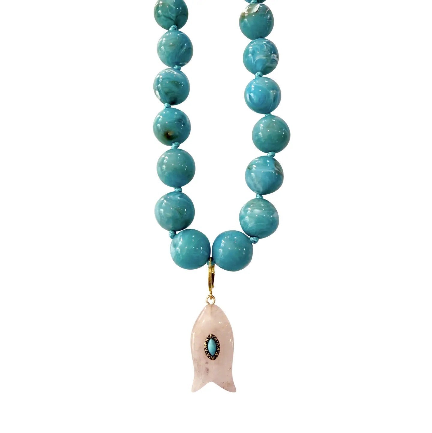 Kiara Beaded Fish Charm Necklace