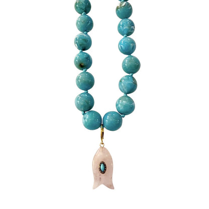 Kiara Beaded Fish Charm Necklace