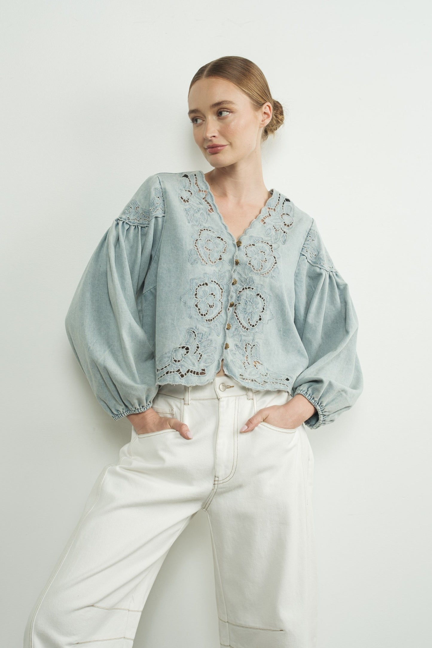 Callie Denim Top