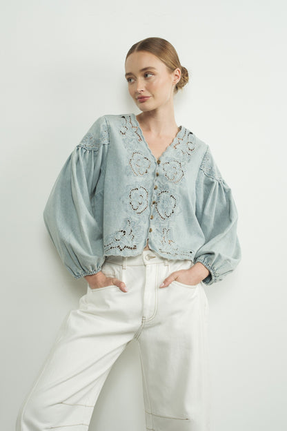 Callie Denim Top