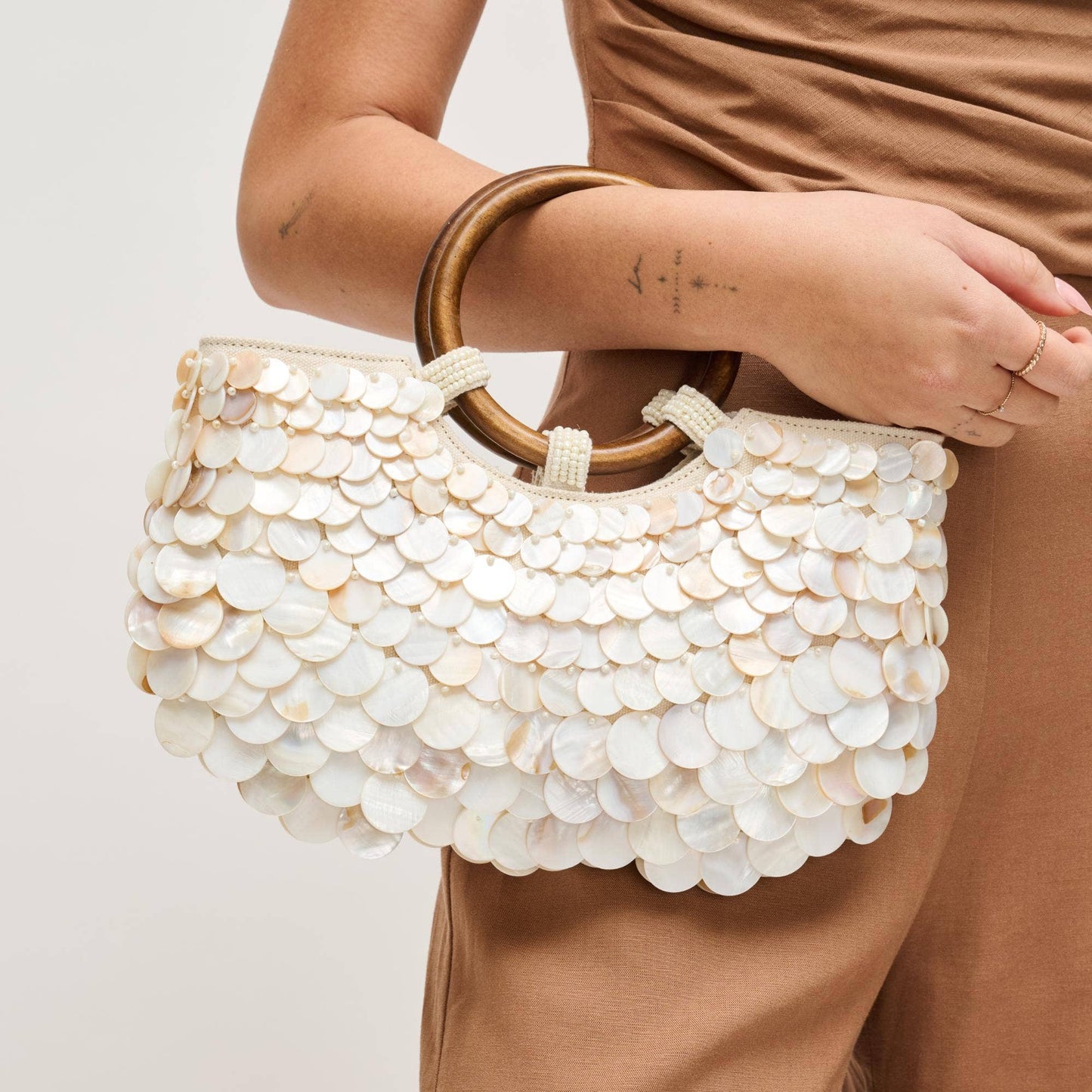 Scarlett Evening Bag: Ivory Multi