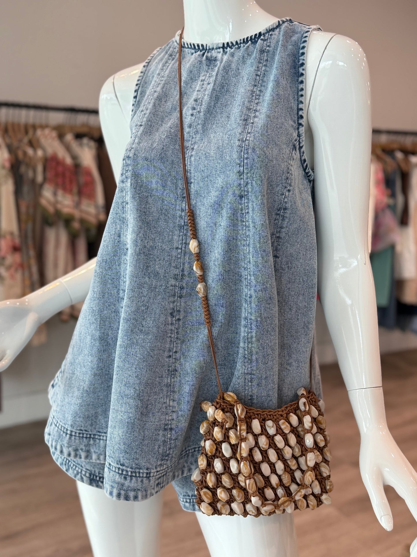 Marina Beaded Shoulder Bag
