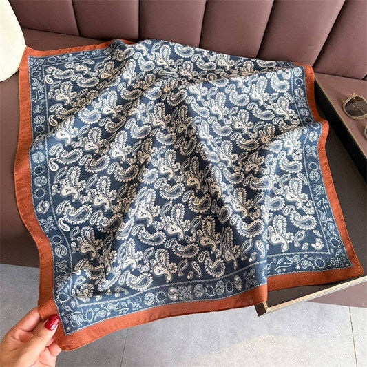 Square Scarf: Navy Blue