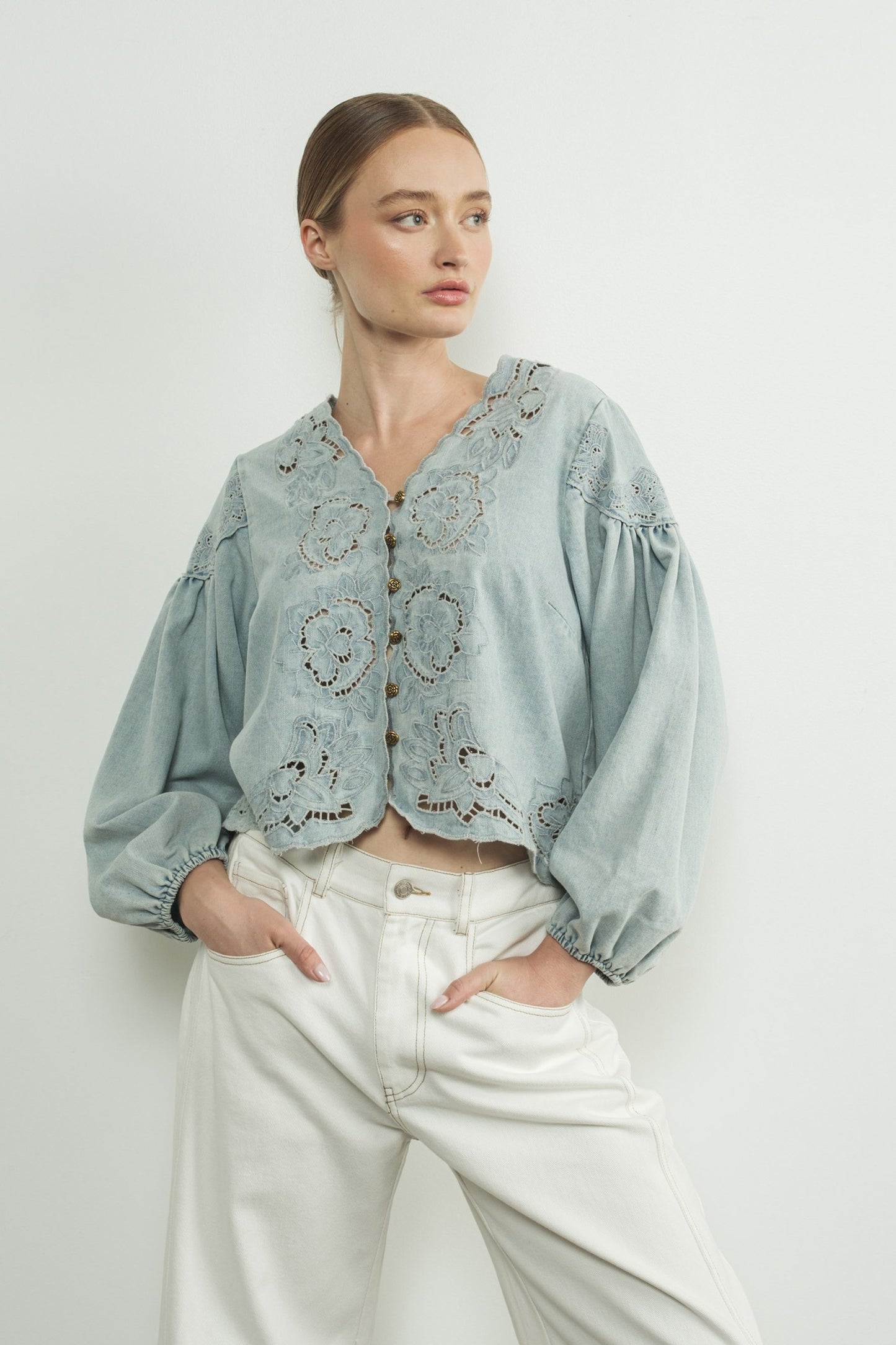 Callie Denim Top