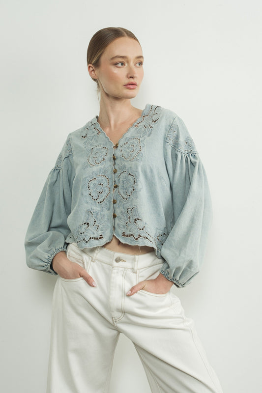 Callie Denim Top