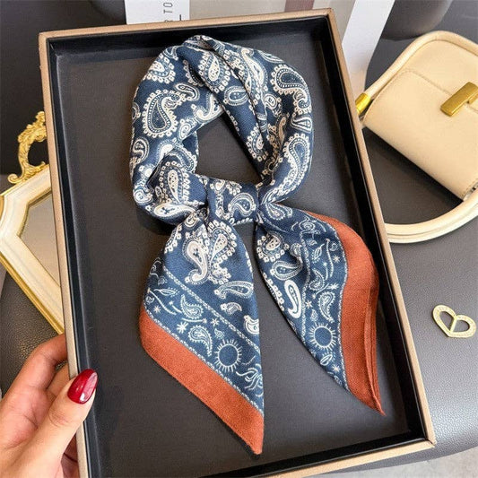 Square Scarf: Navy Blue