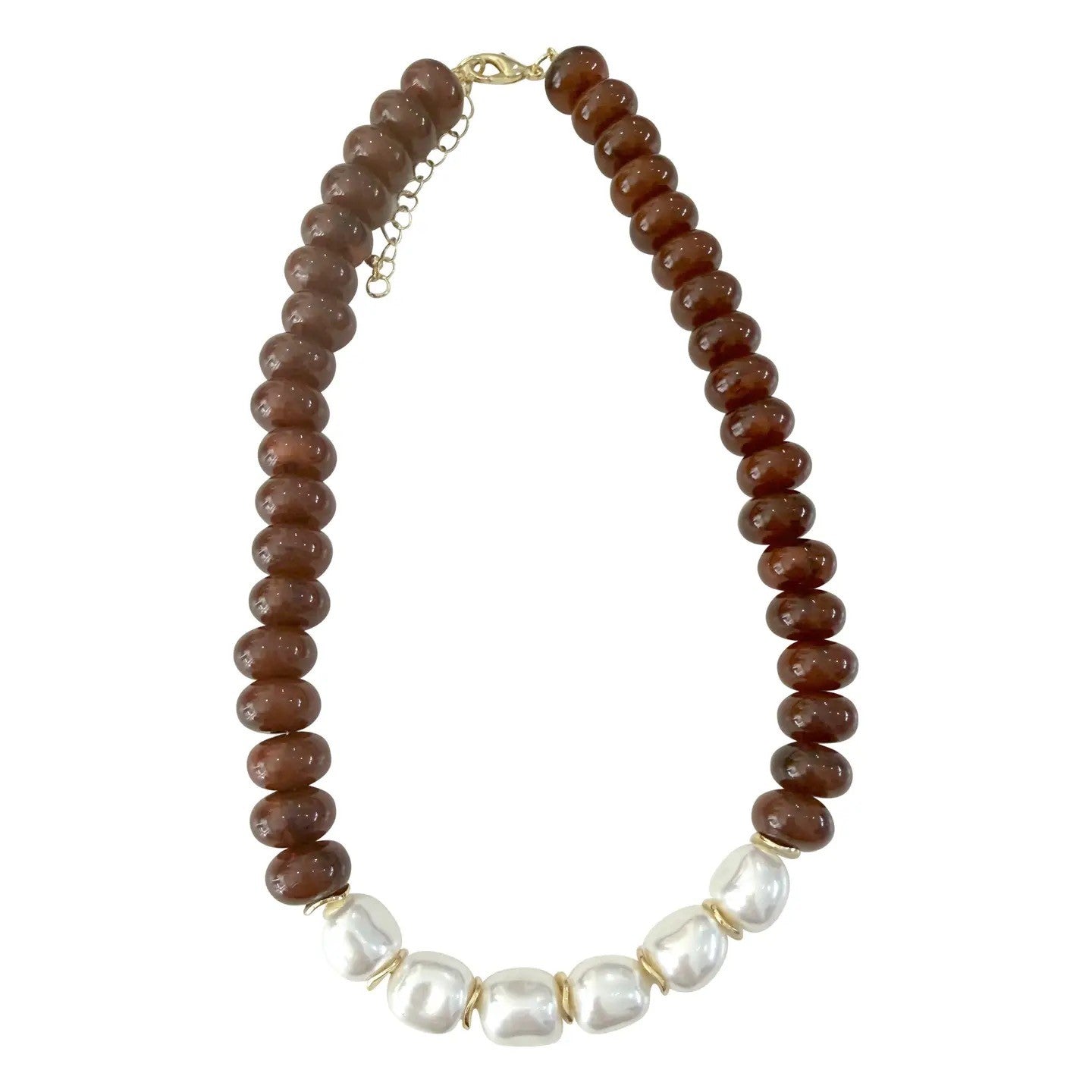 Brynlee Chunky Beaded Pearl Necklace