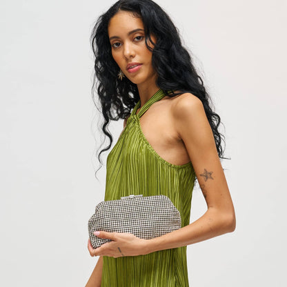 Delfina Evening Bag: Silver