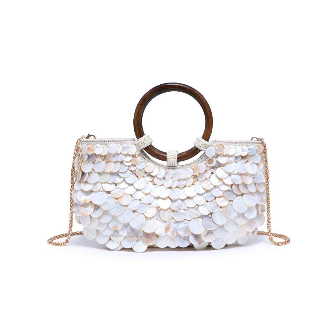 Scarlett Evening Bag: Ivory Multi