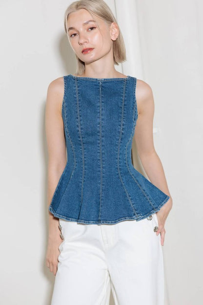 Arden Denim Top