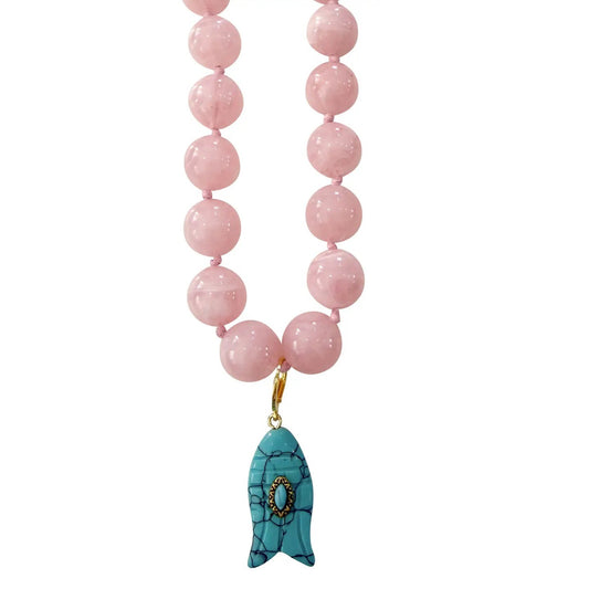 Kiara Beaded Fish Charm Necklace