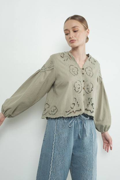 Callie Denim Top